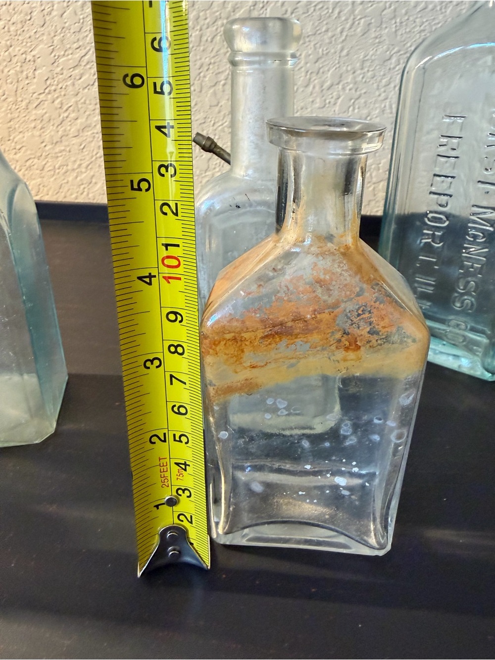 Vintage Clear & Aqua Glass Apothecary Bottles - Home Dining Display - Picture 10 of 16